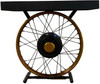 Black and Gold Wheel Accent Table
