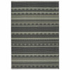 7' x 10' Black Ivory Machine Woven Geometric Indoor Area Rug