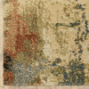 9' x 12' Beige Blue Machine Woven Abstract Indoor Area Rug