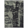 5' x 8' Black Ivory Machine Woven Abstract Indoor Area Rug