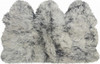 3' x 5' Gray Ombre Natural Sheepskin Area Rug