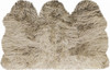 3' x 5' Taupe Natural Sheepskin Area Rug