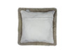 Set of Two Taupe Natural Sheepskin Square Pillows