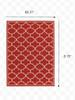 4x6 Red and Ivory Trellis Indoor Outdoor Area Rug