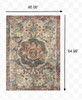 4x6 Ivory Distressed Medallion Area Rug