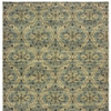 7x10 Ivory and Blue Geometric Area Rug