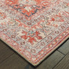 4x6 Red and Gray Oriental Area Rug