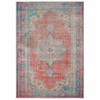 4x6 Red and Blue Oriental Area Rug