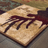 2x8 Rustic Brown Animal Lodge Runner Rug