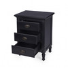 Mahogany Black 3 Drawer Nightstand