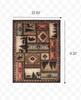 2x3 Black and Brown Nature Lodge Scatter Rug