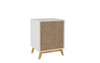 Modern White and Natural Flair Night Stand