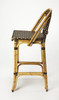 Brown and Beige Rattan Bar Stool