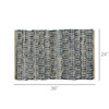 2' X 3' Blue and Gray Ogee Scatter Rug