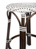 Brown and White Rattan Counter Stool