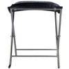 Modern Black Leather Stool