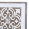 Wooden Gray and Beige Geometric Tile Wall Plaque