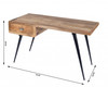 Natural Wood and Metal Desk