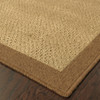 7x11 Beige and Brown Plain Indoor Outdoor Area Rug