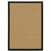 5x8 Beige and Black Plain Indoor Outdoor Area Rug