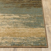 8x10 Blue and Brown Distressed Area Rug