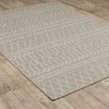 3x5 Gray and Ivory Geometric Indoor Outdoor Area Rug