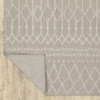 8x11 Gray and Ivory Geometric Indoor Outdoor Area Rug