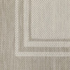 5x7 Ivory and Gray Bordered Indoor Outdoor Area Rug