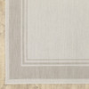 8x10 Ivory and Gray Bordered Indoor Outdoor Area Rug