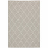 3x5 Gray and Ivory Trellis Indoor Outdoor Area Rug