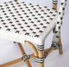 Indoor Outdoor Black and White Rattan Dining Chair