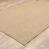 2x4 Solid Sand Beige Indoor Outdoor Scatter Rug