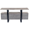 Raitis Gray Wood & Metal Sideboard