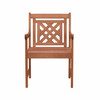 Brown Dining Armchair with Hatched Back