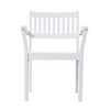 Set of Two White Stacking Armchairs