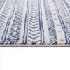 4 x 6 Navy Blue Decorative Stripes Area Rug