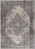 2 x 10 Gray Distressed Medallion Runner Rug