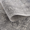 2 x 13 Gray Distressed Medallion Runner Rug