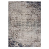 2 x 10 Navy Blue Distressed Striations Runner Rug