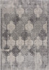 4 x 6 Gray Distressed Trellis Pattern Area Rug