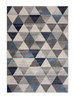 2 x 10 Navy Blue Geometric Diamond Runner Rug