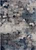 2 x 13 Navy Blue Cobblestone Pattern Runner Rug