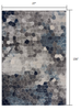 2 x 13 Navy Blue Cobblestone Pattern Runner Rug