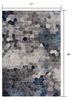 2 x 3 Navy Blue Cobblestone Pattern Scatter Rug