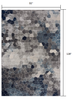 8 x 11 Navy Blue Cobblestone Pattern Area Rug