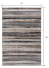 2 x 3 Blue and Beige Distressed Stripes Scatter Rug