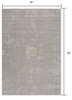 4 x 6 Modern Gray Distressed Area Rug