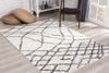 4 x 6 Gray and Black Modern Abstract Area Rug