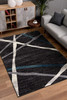 4 x 6 Distressed Black and Gray Abstract Area Rug