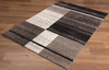 8 x 11 Brown and Beige Abstract Blocks Area Rug